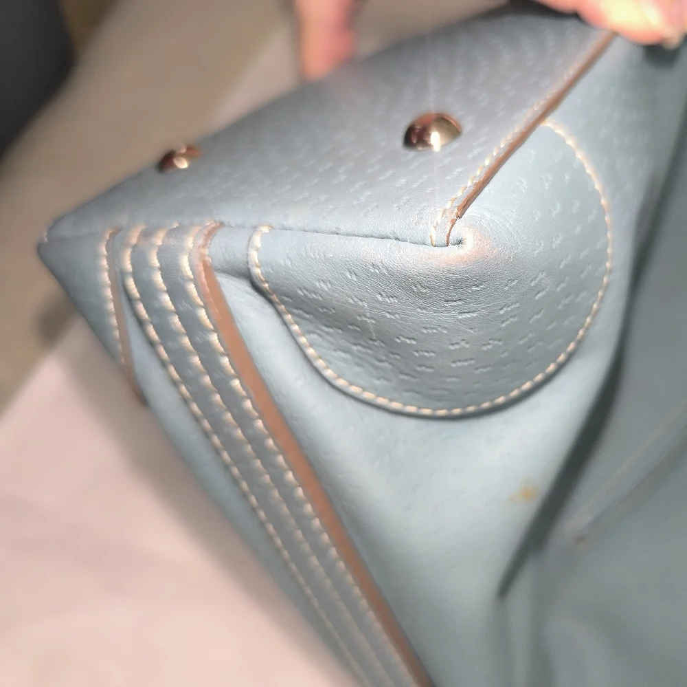 Anya Hindmarch Elrod Hibo Bag Petrol Blue Leather